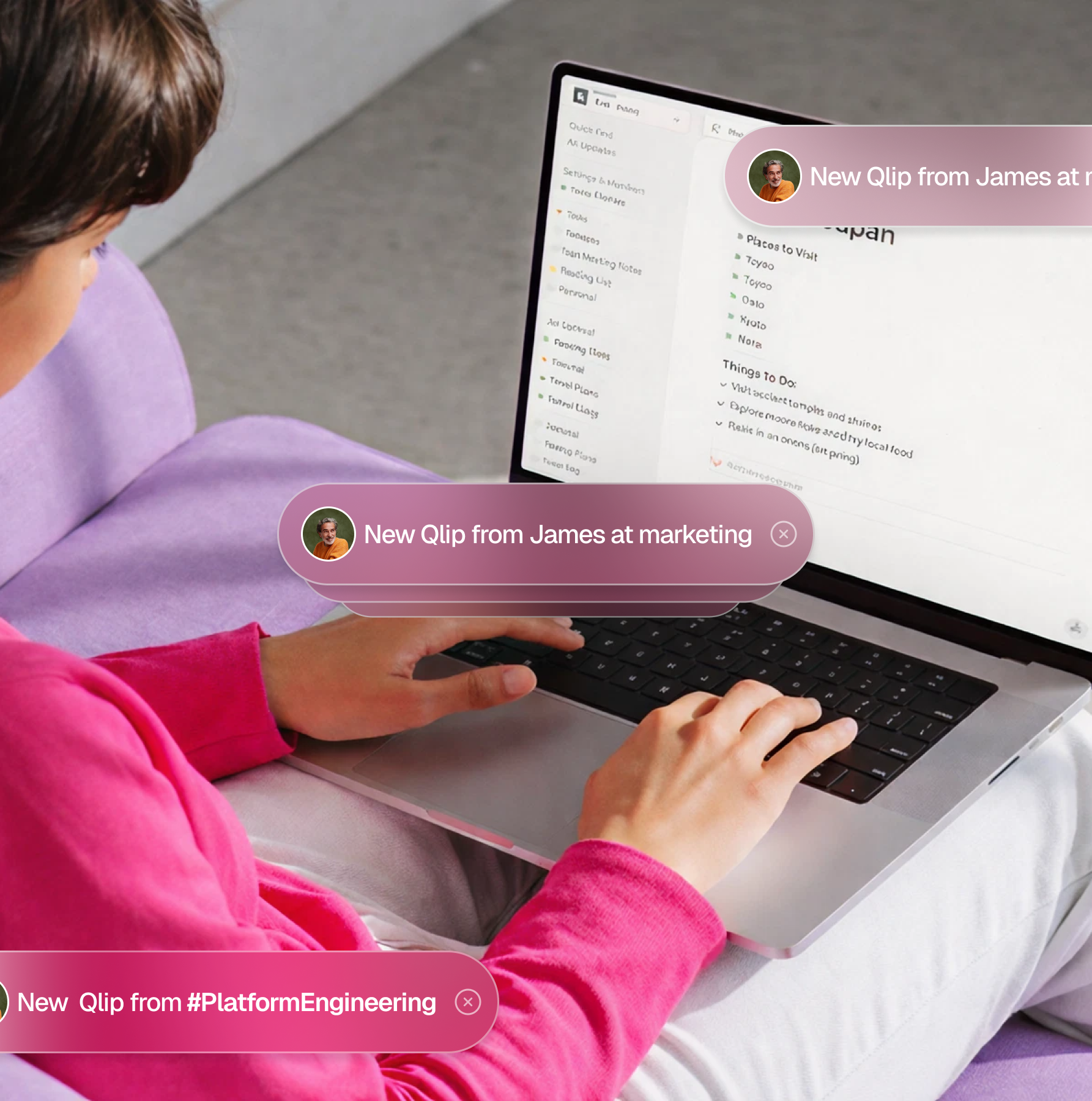 Person typing